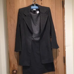 Wool two piece jacket dress set. Vintage!